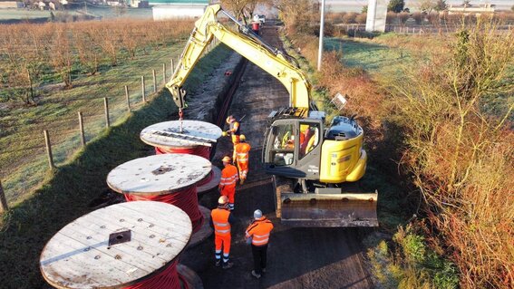 Electrical substation eHouse - Connection to the grid
